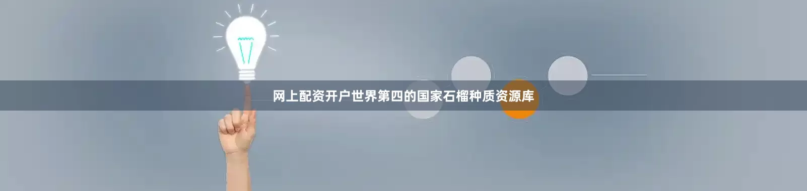 网上配资开户世界第四的国家石榴种质资源库